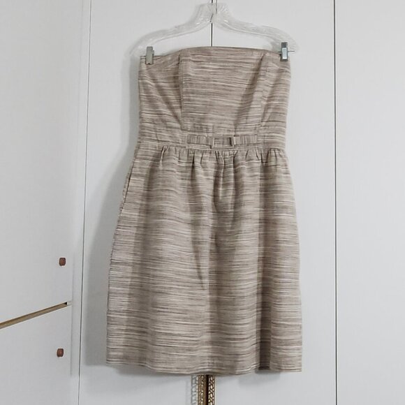 Banana Republic Mini Strapless Dress Size 10 Beige - Picture 1 of 7